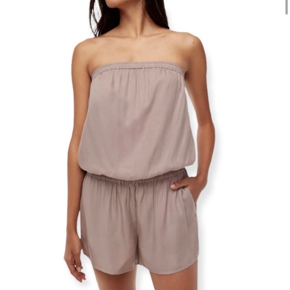 Aritzia Azure Skies Cropsey Romper S - Picture 2 of 9